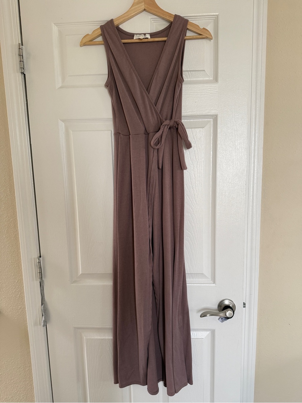 Jessica Simpson Mauve Sleeveless Wrap Maxi Dress